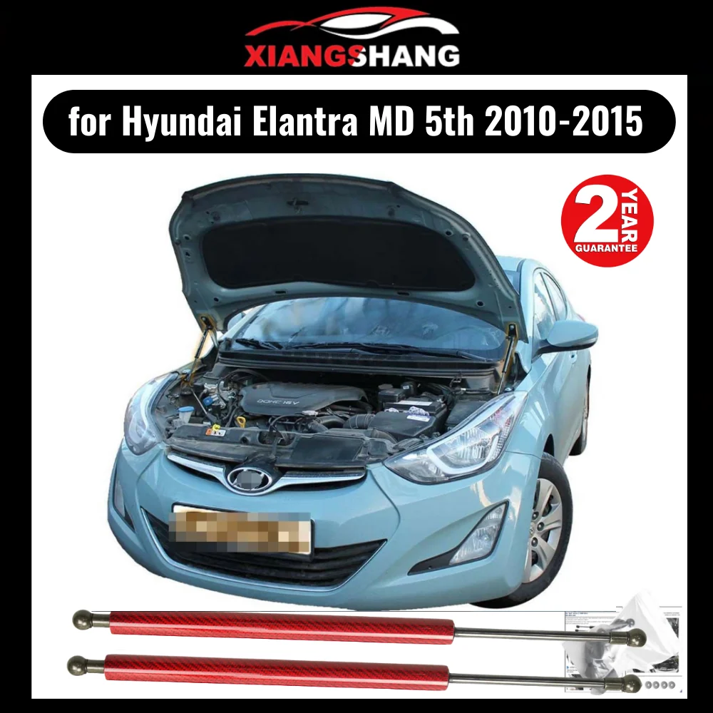 

Bonnet Hood Struts for Hyundai Elantra MD 5th 2010-2015 Lift Supports Front Cover Modify Gas Damper Spring Shock No-Drill