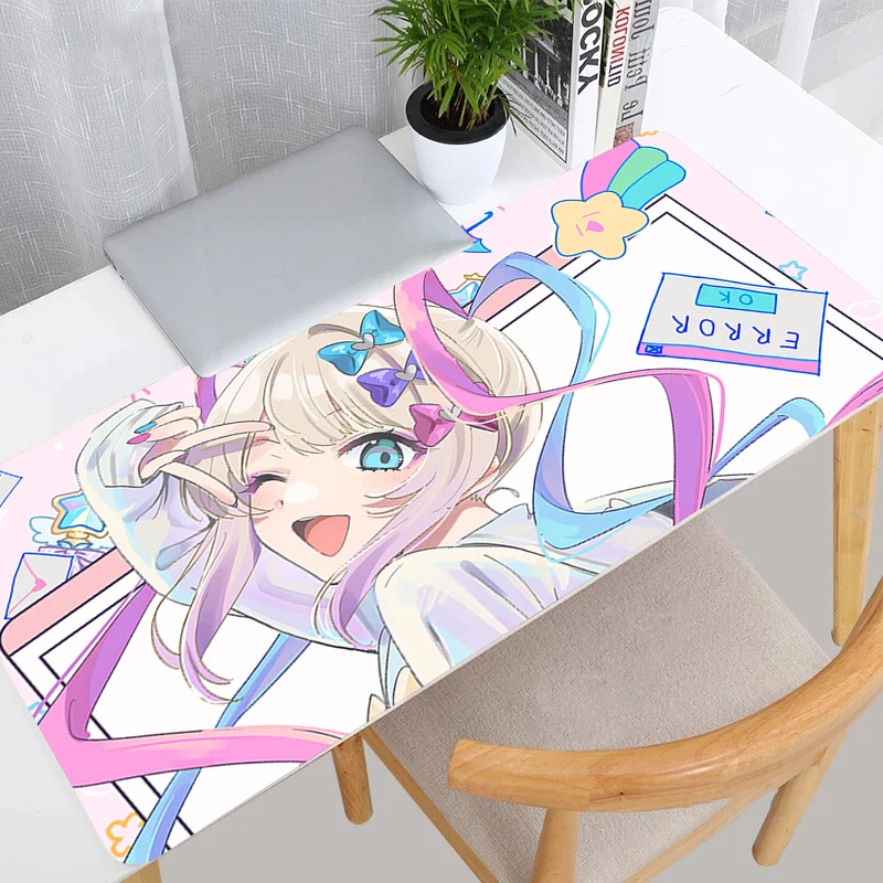 

NEEDY GIRL OVERDOSE Mouse Pad PC Kawaii Pink Desk Mat Gaming Accessories Keyboard Pad Laptop Anime Girl Mousepad XXL Cute Carpet