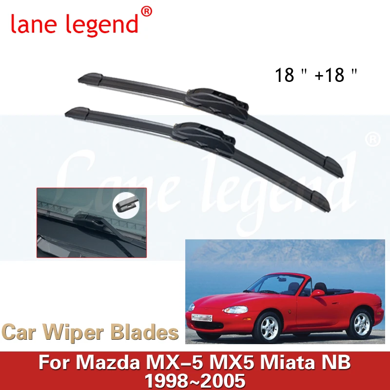 Per Mazda Mx-5 Mx5 Miata Nb 1998 ~ 2005 Spazzole Tergicristallo Per Auto Finestra Anteriore Parabrezza Accessori Per Auto 1999 2001 2002 2003