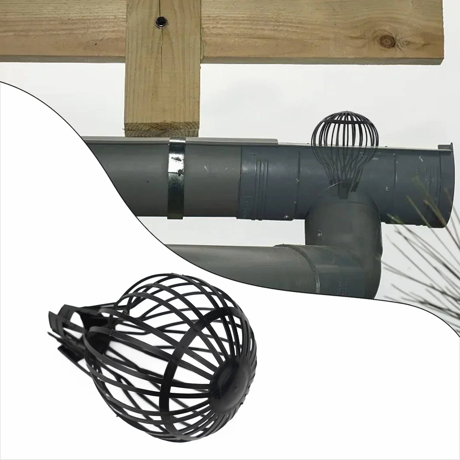 Balls Down Pipe Gutter Expandable Filter Polypropylene Clogging Debris Drainage System Non Corrosive Drainage System
