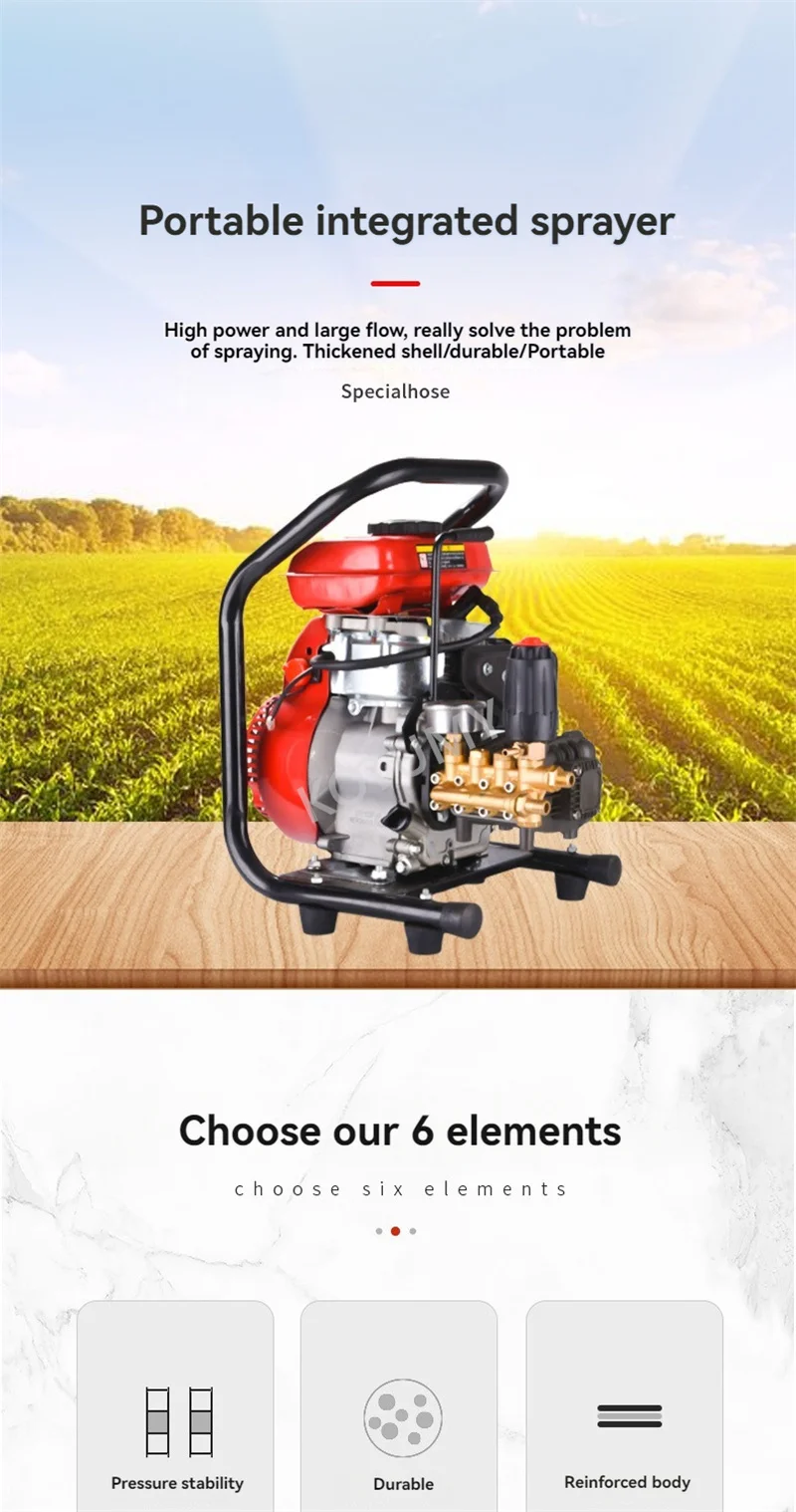 4.5HP Gasoline Engine High Pressure Sprayer