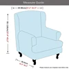 Wing Chair Slipcovers 2 Pieces/set Stretch Wingback Chair Covers Printing Armchair Furniture Protector Soft with Elastic Bottom 2