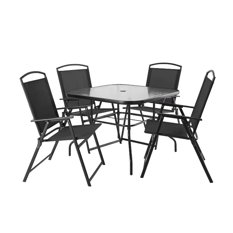 Description Picture 4 of itemMainstays Albany Lane 6-Piece Outdoor Patio Dining Set, Black rattan furniture rattan outdoor sofa