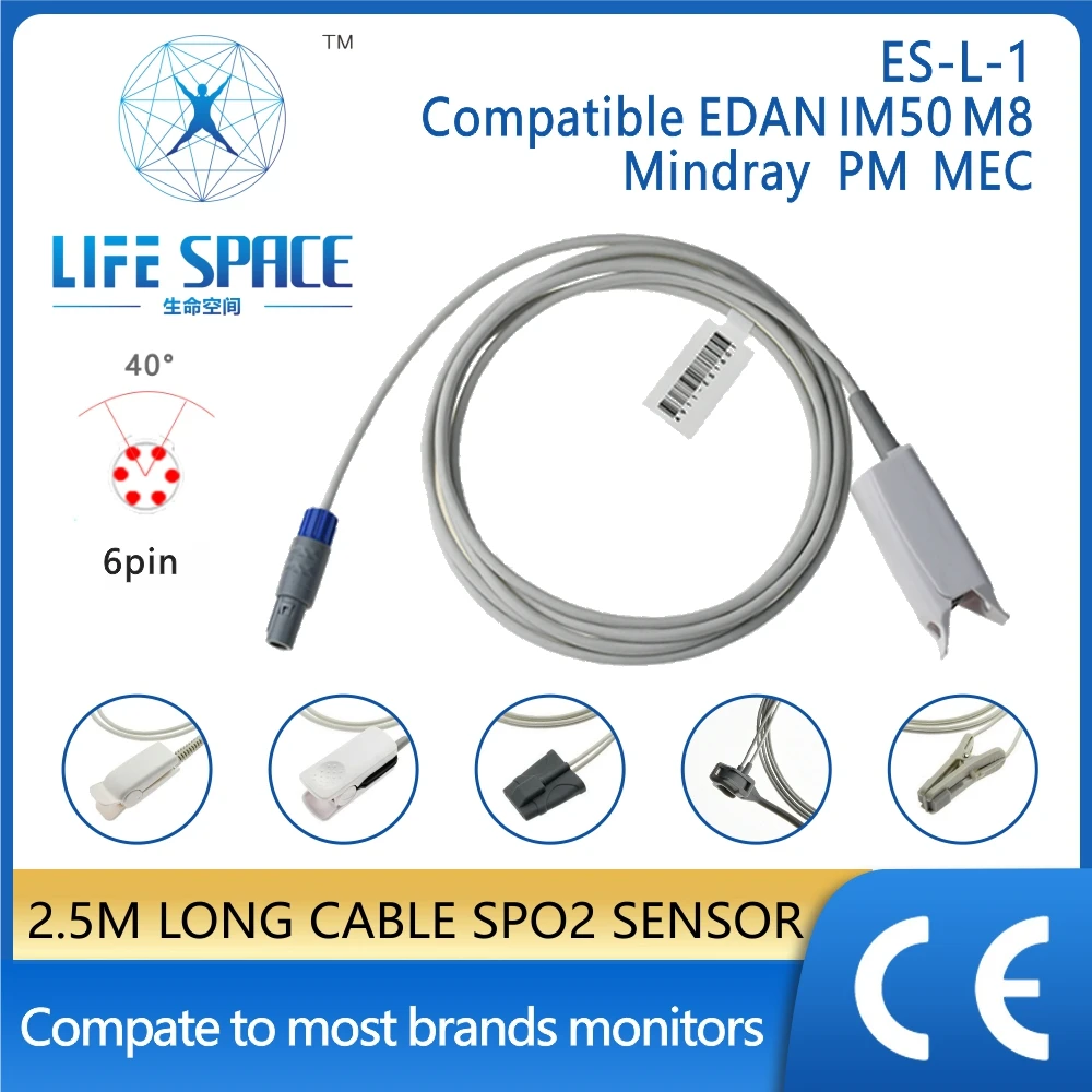 

Spo2 Sensor Oximetro Tensiometro Digital Para Dedo Adult Neonatal for Mindray Mec,pm Medical Multiparametric Monitor Accessories