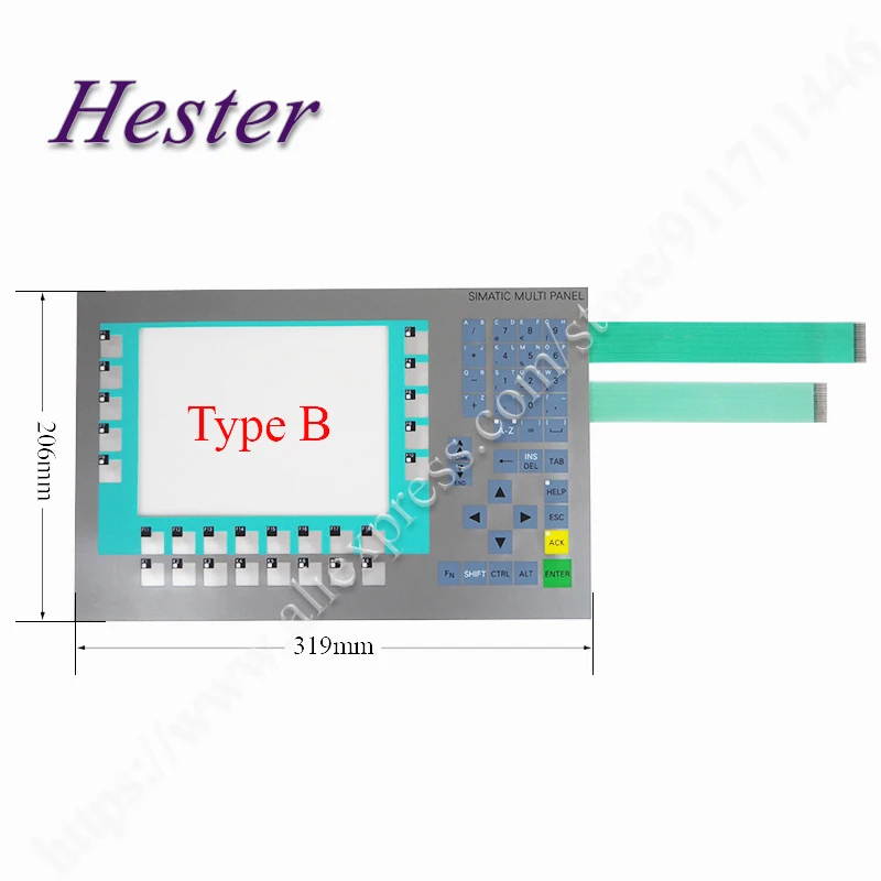 6AV6 643-0DB01-1AX0 MP277용 멤브레인 키보드 6AV6643-0DB01-1AX0 MP277 8인치 멤브레인 스위치용 8인치 멤브레인 키패드