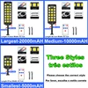 20000mAh Solar Led Light Outdoor 598LED Super Bright Lamp Waterproof Garden Light Remote Control Solar Street Lamp High Lumens 6