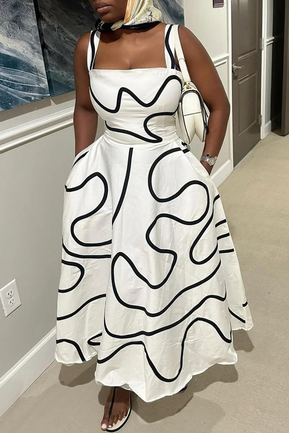 Robe La Halle Vetement Femme Grande Taille Robe Droite Robe La Halle Grande  Taille Robe Longue Fluide Ete