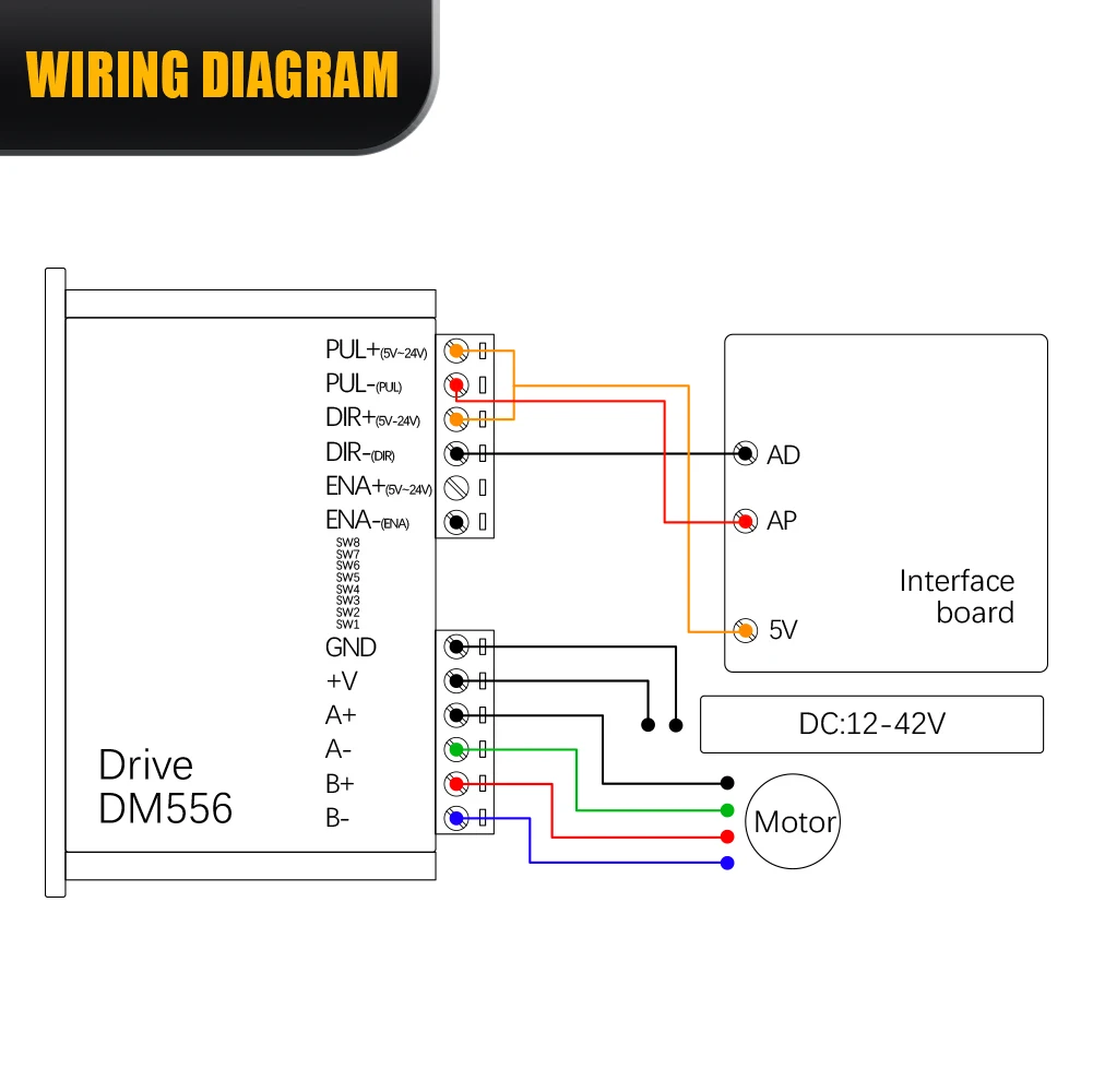 Stepper Motor Driver with Stepper Motor for CNC Engraving Milling Machine Nema 23 2N.M 76cm 57hs76 TB6600 DM542 DM556