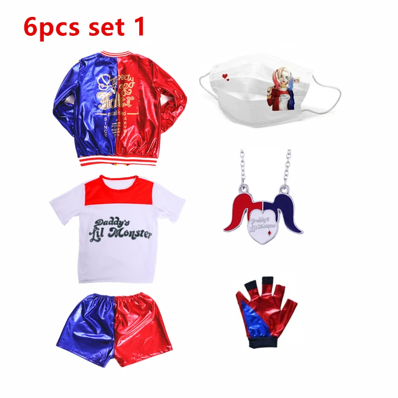 Costumes de Cosplay Harley Quinn pour Bol, Ensemble Veste et Pantalon de  Monstre, Batte de Baseball Gonflable Imbibée - AliExpress