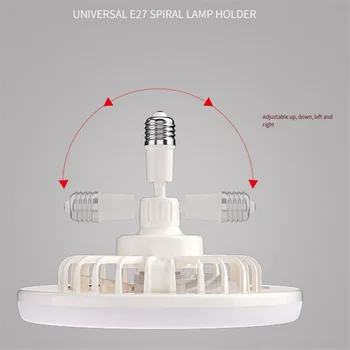Ceiling Fans with Remote Control and Light Lamp Fan E27 Converter Base Smart Silent Ceiling Fans for Bedroom Living Room 3