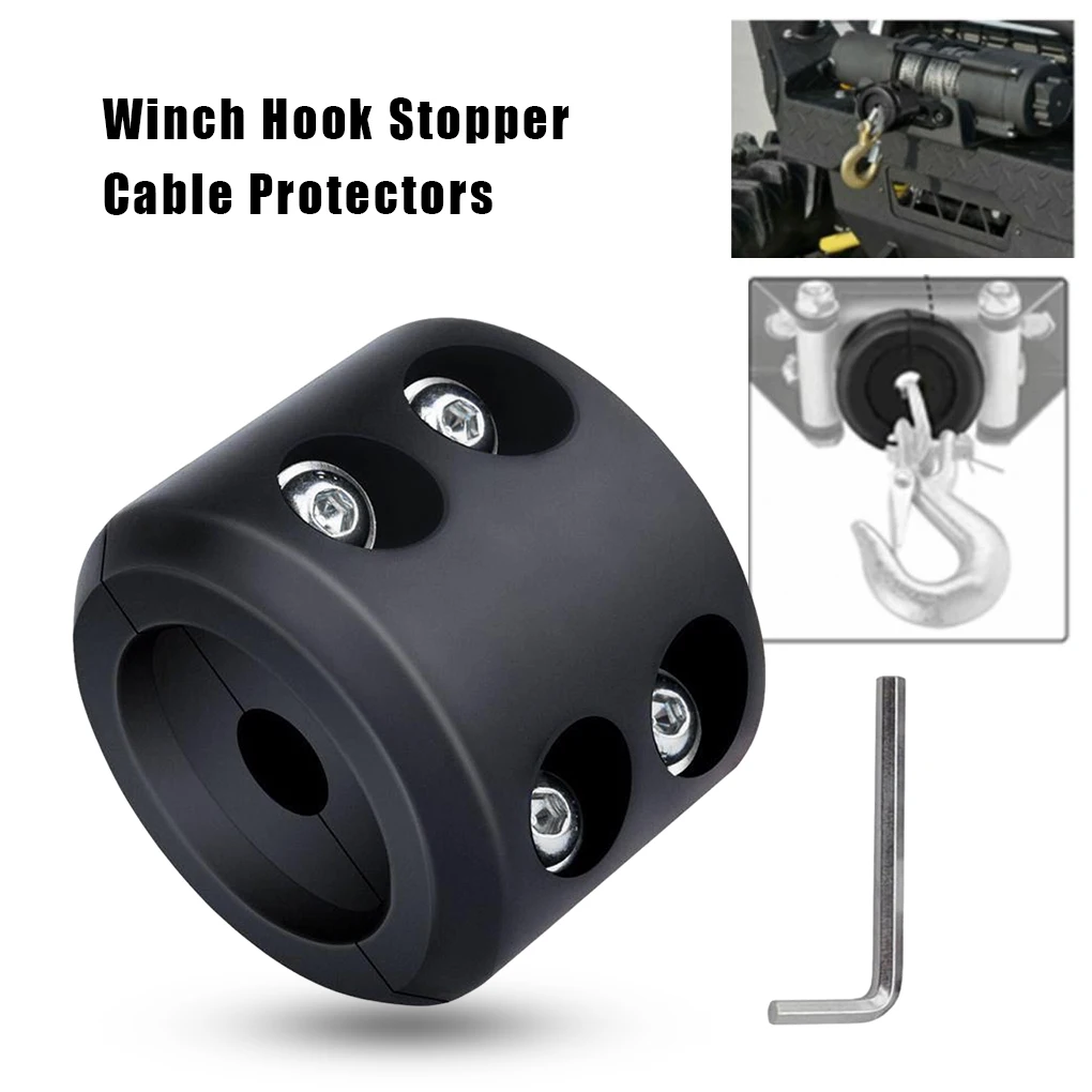 

Black Waterproof Winch Cable Stopper For Winches - Prevent Oxidation And Corrosion Rubber Line Stop