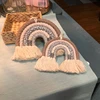 Nordic Room Decoration Handmade Woven Cotton Rope Rainbow Hanging Decoration Wall Hanging Decor Photo Props 4