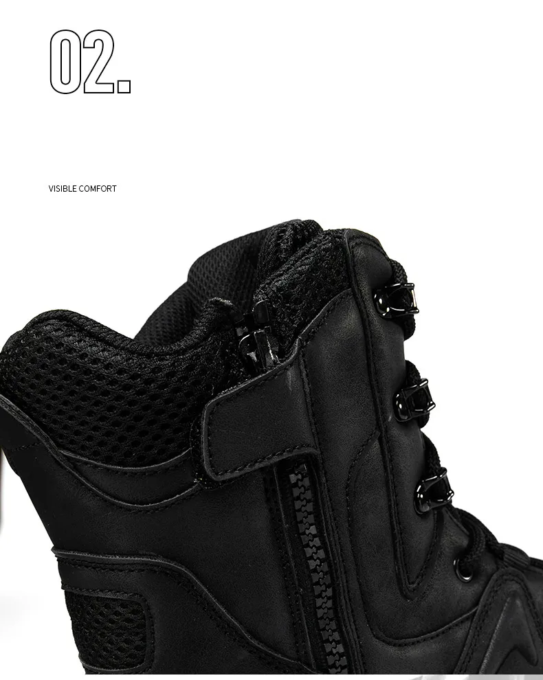 Description Picture 4 of itemMen Boots Special Force Desert Combat Tactical Boots Outdoor Hiking Shoes Ankle Work Safty Sneakers