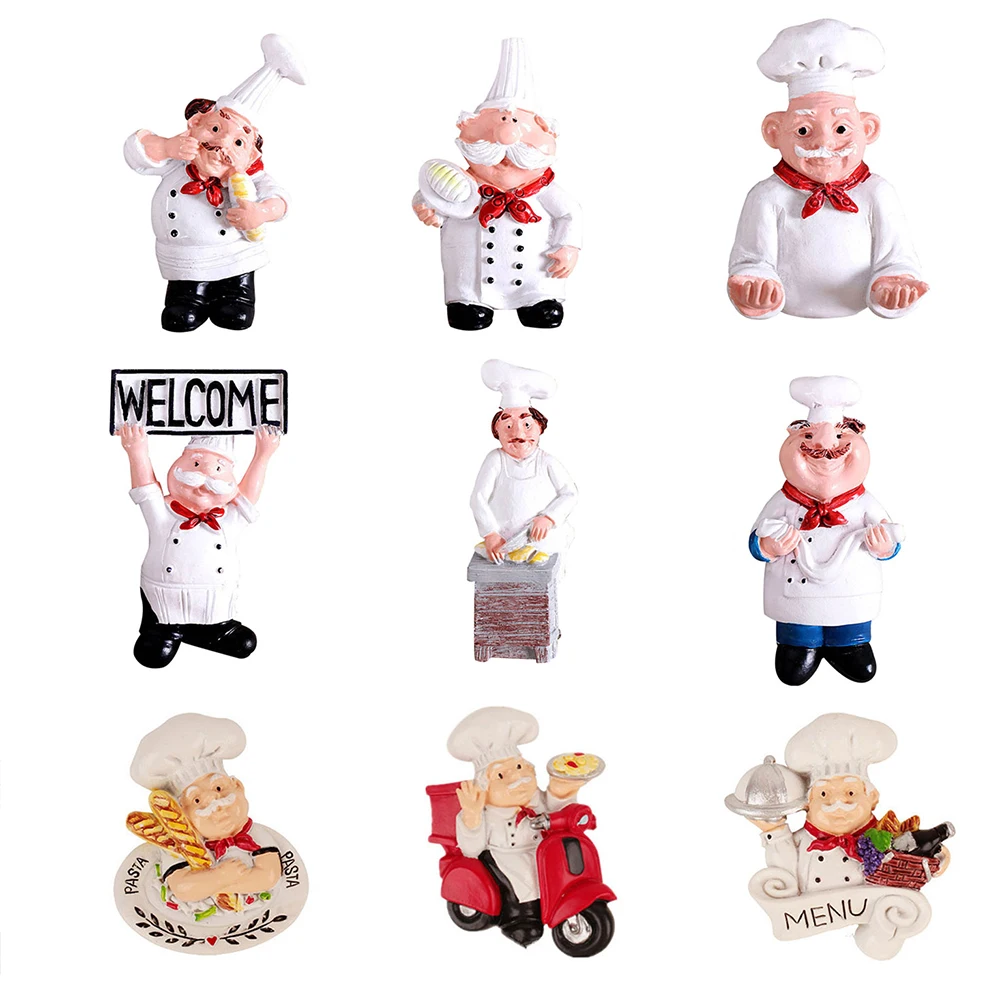 Multiple Styles Cartoon Creative 3D Bread Chef Message Home Decor Fridge Magnet Refrigerator Decoration Gift For Kitchen Sticker magnetic fridge magnets magnetic sticker magnetic fridge stickers refrigerator decor