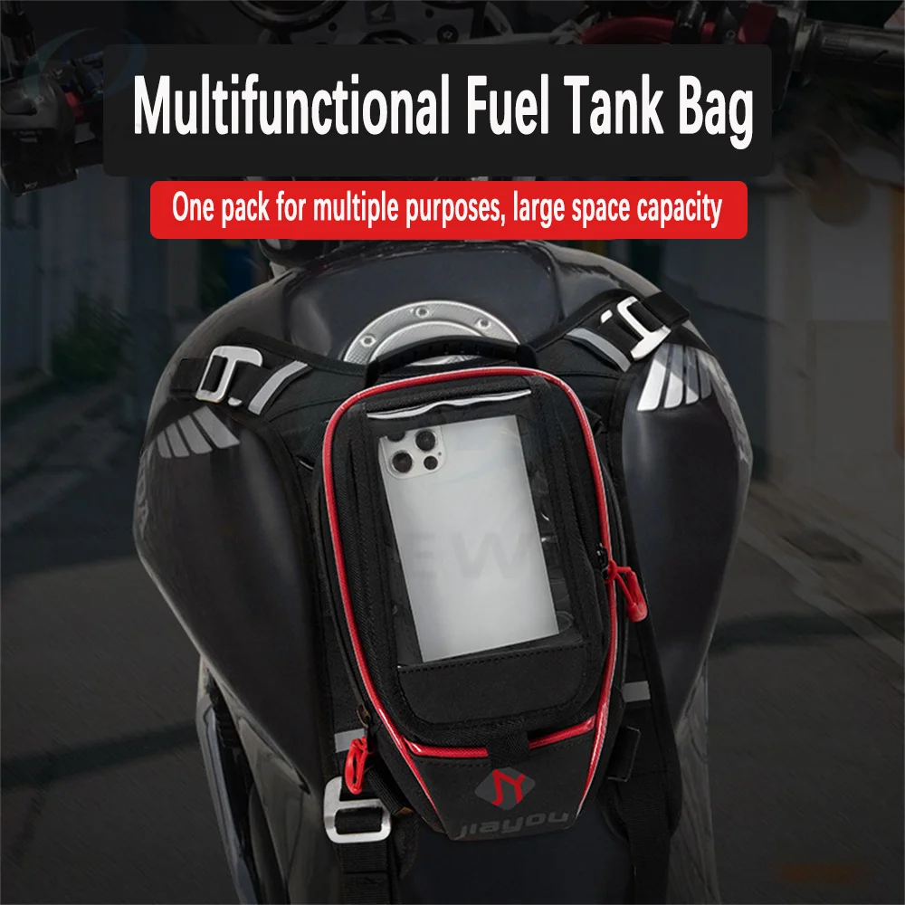 Motorcycle Tank Bags 3L Waterproof Magnetic Motorbike Oil Fuel Bag Touch Screen Mobile Phone Bag for Phone GPS Navigation Bags