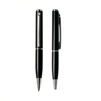 Compact Retractable Twist Ballpoint Pen Mini Pocket-Sized Metal Ballpen with Black Blue Replaceable Refills 0.7mm Travel Use 3