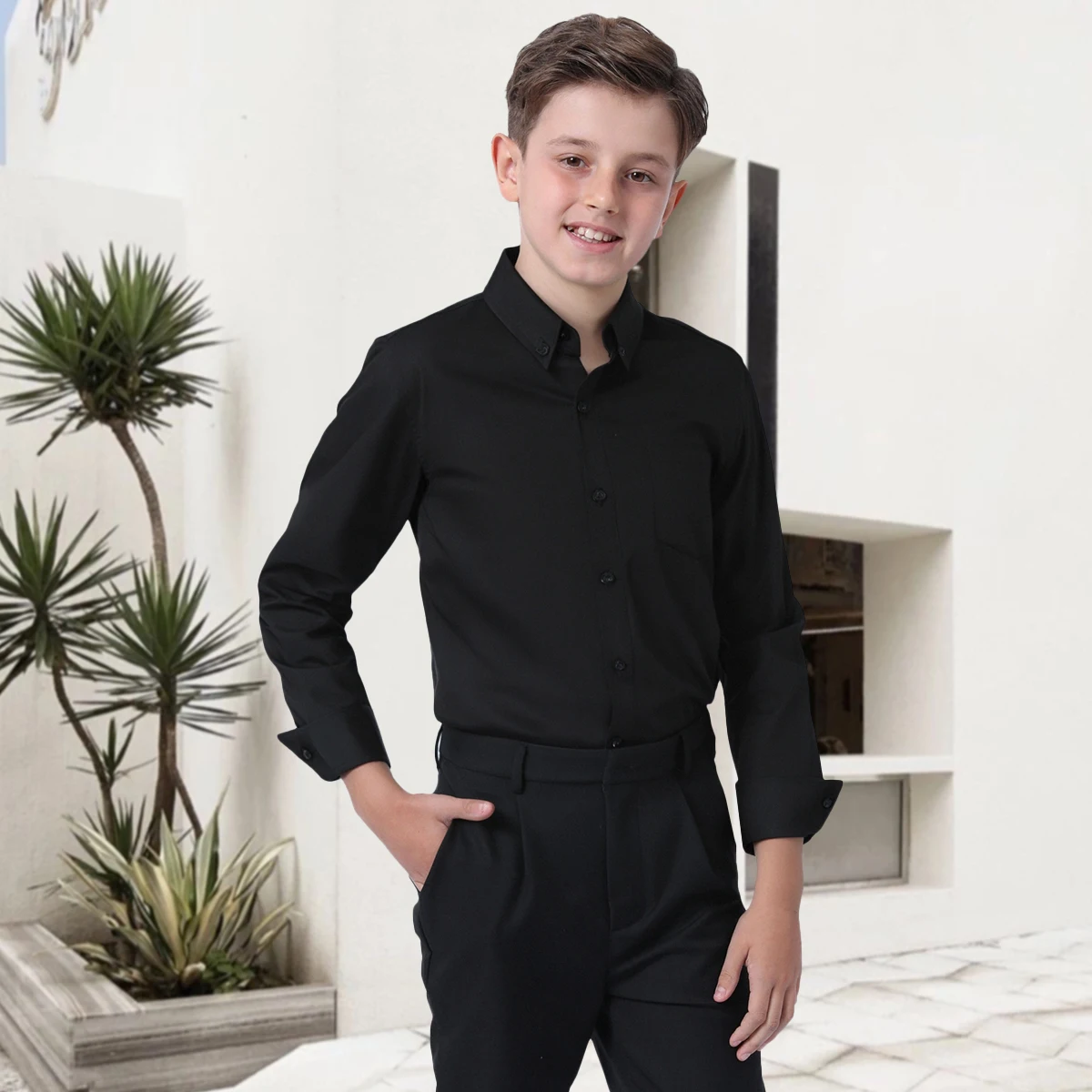 Boys Shirt Kids Oxford White Shirts Toddler School Uniform Gift Perform Ceremony Birthday Wedding Formal Clothes 6 to 14 Years kids shirts boys shirts