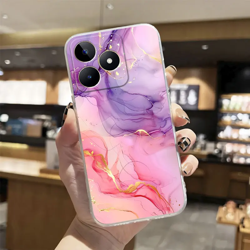 Marble Clear Shockproof Silicone Phone Case - Soft TPU Bumper