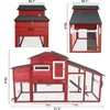 Chicken Coop Wooden Chicken Tractor Outdoor Hen House Poultry Cage Back Yard Chicken Coops with Run 2