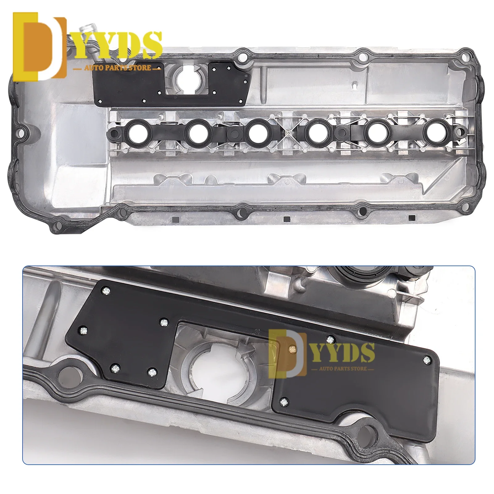 Aluminum Valve Cover w/Gasket & Cap M52/M54 2.5L 3.0L 11121432928 