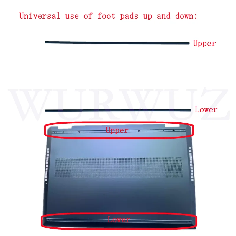 New Original Laptop Foot Pad for HP Spectre X360 15-DF 15-EB TPN-Q213 Blue/Dark Grey