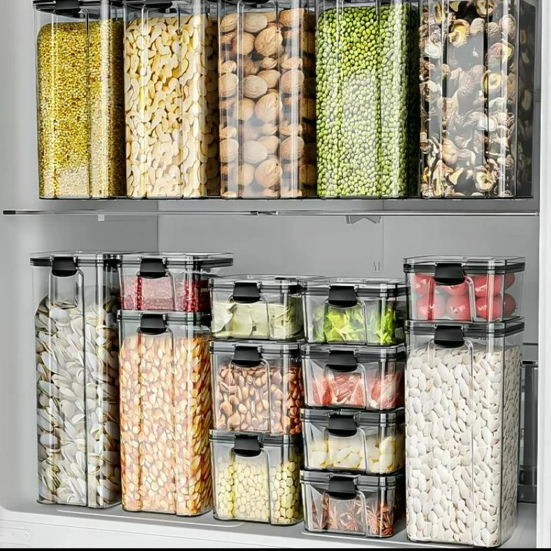 

Bean Noodle Storage Box Airtight Storage Jar Dry Fruit Spice Grains Refrigerator Storage Box Kitchen Food Grade