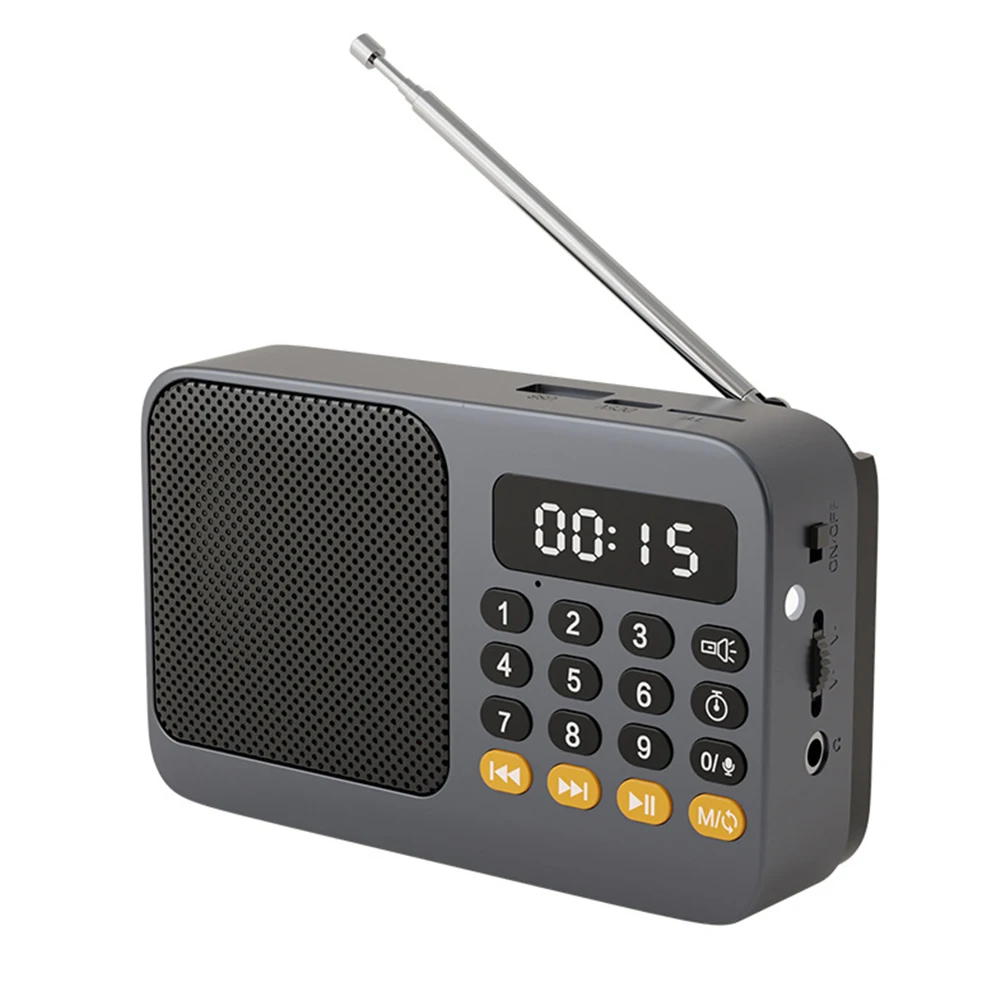 Bluetooth 5.0 Portable With LED Light Support Recording TF Card USB Play Wireless Speaker Radio FM Receiver_voghion.com