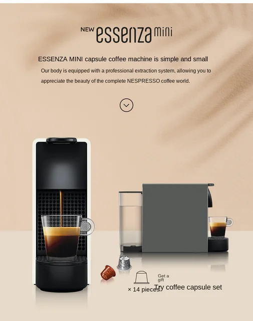 Cafetera Nespresso Essenza Mini C Automática Negra - Style Store