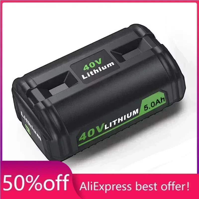 

5.0Ah Replacement for Ryobi OP4050 40V Lithium Battery OP4050A OP4026 OP40601 OP4026A OP40401 Cordless Power Tools Batteries