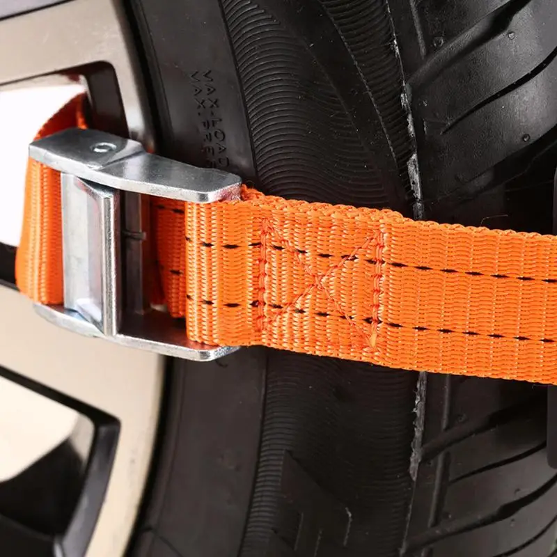 Car Tire Traction Mats Anti Skid Tire Rubber Straps Snow Traction Mat Car Blocks Wheel Straps Off-Road Escape Tool