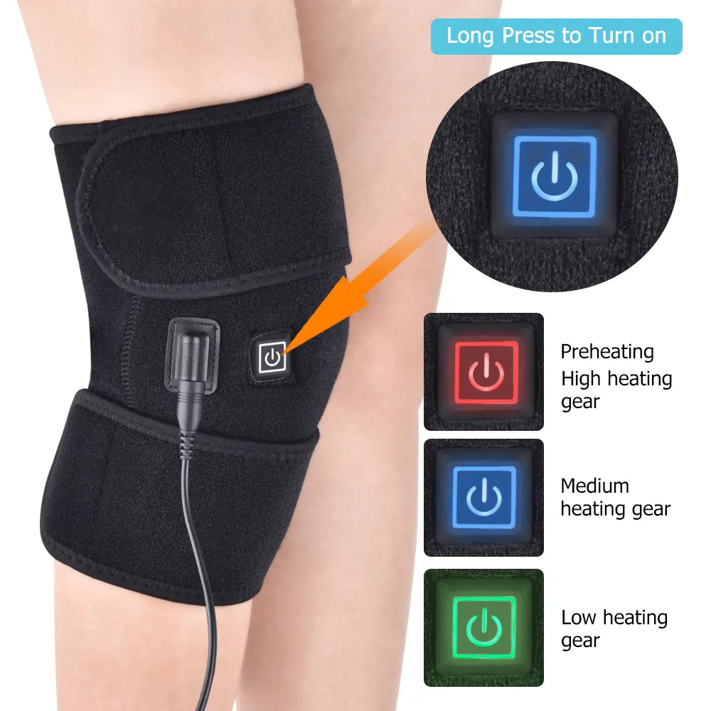 Electric Knee Support with 3 Level Temperature Adjustment