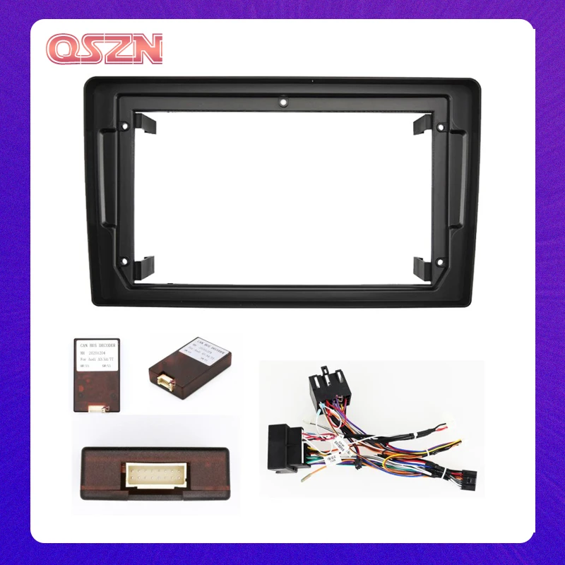 

9 inch 2 Din Car radio Installation Fascias Panel For Audi A3 2008-2012 with Canbus box Power Cable Dash Fit Dash Trim Kit Frame