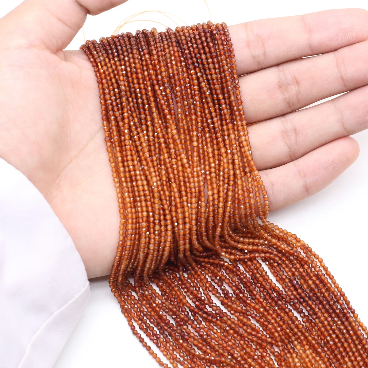 5 Strings Wholesale Natural Stone Garnet Gradual Beads Jewelry Making DIY Necklace Bracelet Earring Accessories Gift 2mm