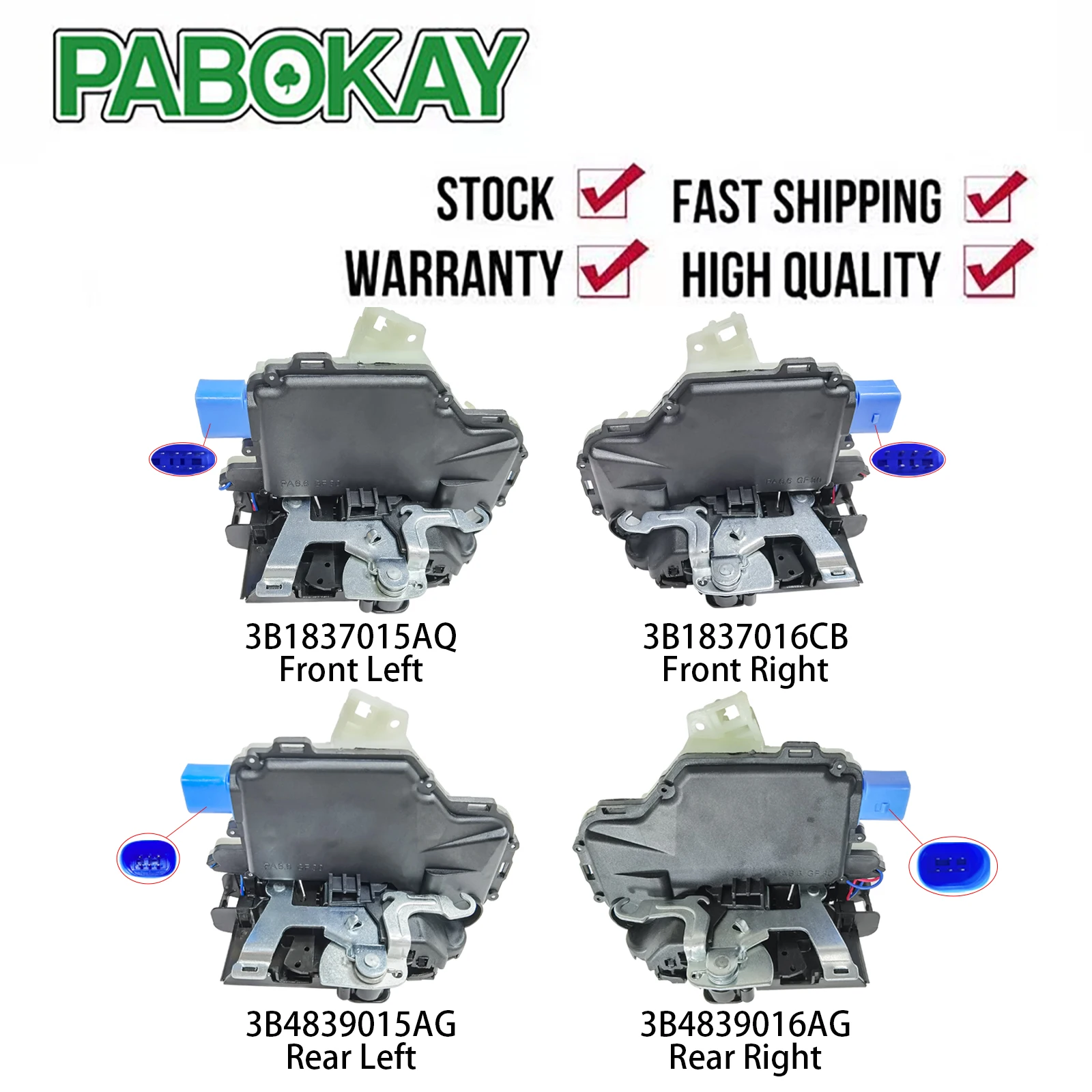For VW POLO 9N T5 TRANSPORTER CARAVELLE MULTIVAN DOOR LOCK ACTUATOR MECHANISM 3B1837015AQ 3B1837016CB 3B4839015AG 3B4839016AG