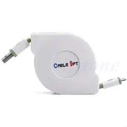 Retractable Micro USB Charging & Data Sync Cable - 3/6/9ft Lengths (For 3m)