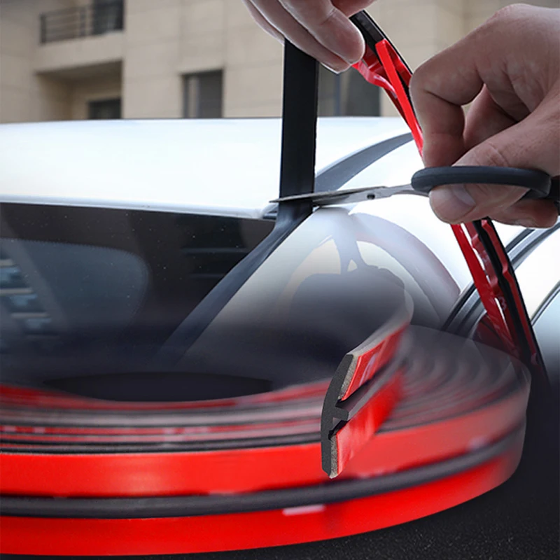 

Car Door Seal Strip Front Rear Windshield Sunroof Weatherstrip Edge Protector Trim Rubber Anti-Scratch Strip Sticker Accessories