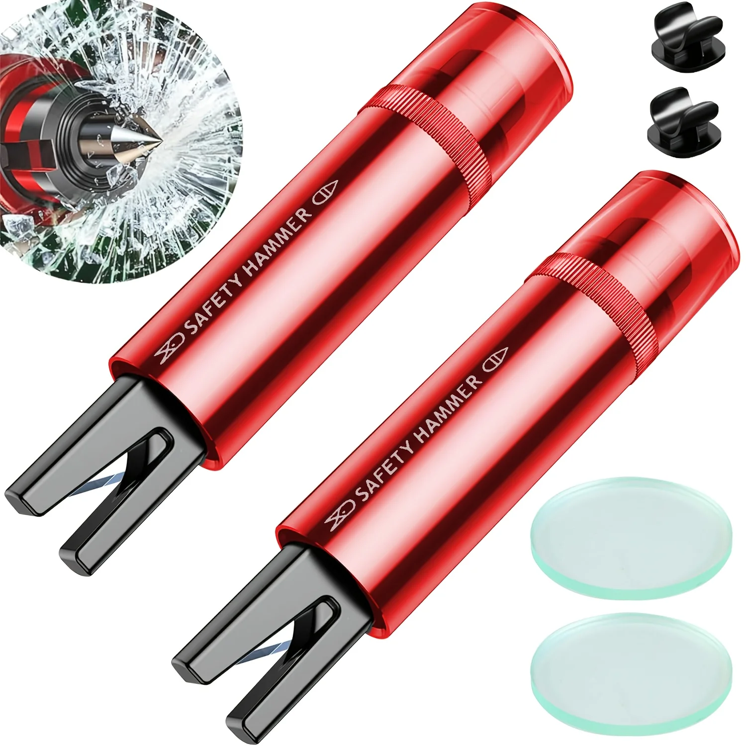 Car Emergency Hammer 2 Safe Pro X Car Emergency Hammer 2 in 1 Car Window Breaker Escape Tool Window Breaker & Escape Safety Hammer Vehicles