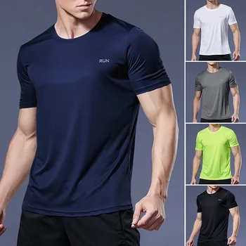 Magliette da Corsa, Maglie da Calcio, Abbigliamento Sportivo da Uomo, T-Shirt da Jogging, Magliette Sportive a Compressione ad Asciugatura Rapida, T-Shirt per Fitness e Palestra