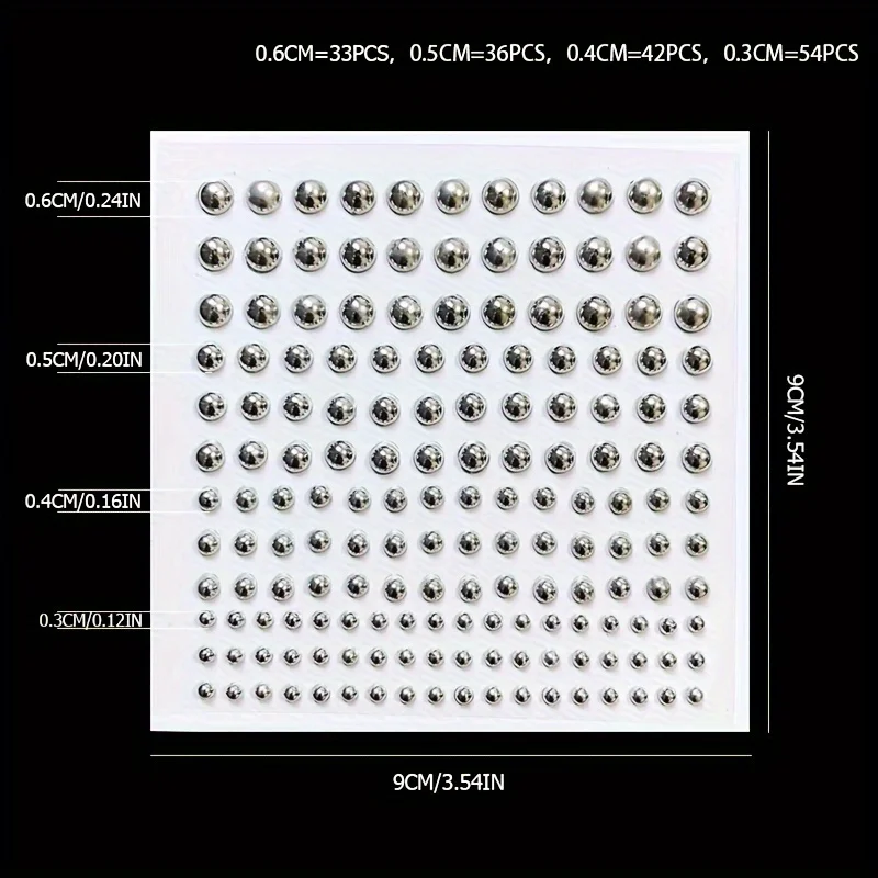1sheet Cool Punk Trendy Silvery Simulation Studs Acrylic Stickers For Ear Nose Eye Studs Women Girls Casual Makeup Patches acrylic stickers