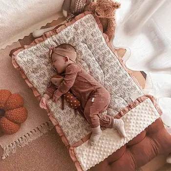 1Pc Baby Doudou Velvet Mattress, Newborn Special Small Mattress Sleeping Pad Double-Sided - Ultra-Soft and Comfortable Bean Velvet, Baby Kindergarten Nap Mat, Washable for Autumn and Winter, Perfect Baby Shower Gift.