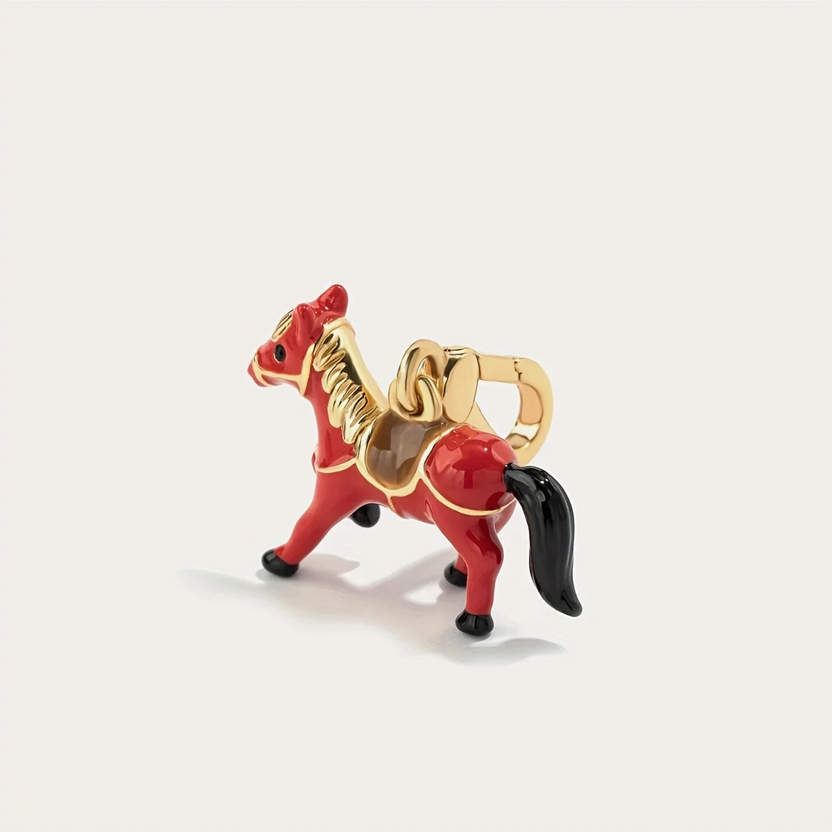 1Pc Fashion Niche Enamel Red Horse Pendant Necklace for Women Keychain Pendant Sweet Cool Party Jewelry Valentine's Day Gift 2
