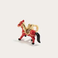 1Pc Fashion Niche Enamel Red Horse Pendant Necklace for Women Keychain Pendant Sweet Cool Party Jewelry Valentine's Day Gift 2