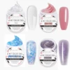 Solid Builder Gel Non Stick 15ML , Makartt 4 In 1 Glux Gel Hard Extension Gel Nail Polish for 3D Molding Nail Art UV/LED Lamp 1
