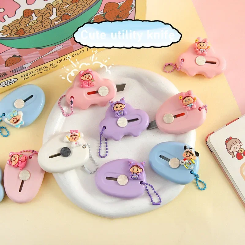 1Pcs Mini Portable Art Knife Students Use Envelope Opener Cute Cartoon Paper Cutter Office Stationery Express Unpacking Device