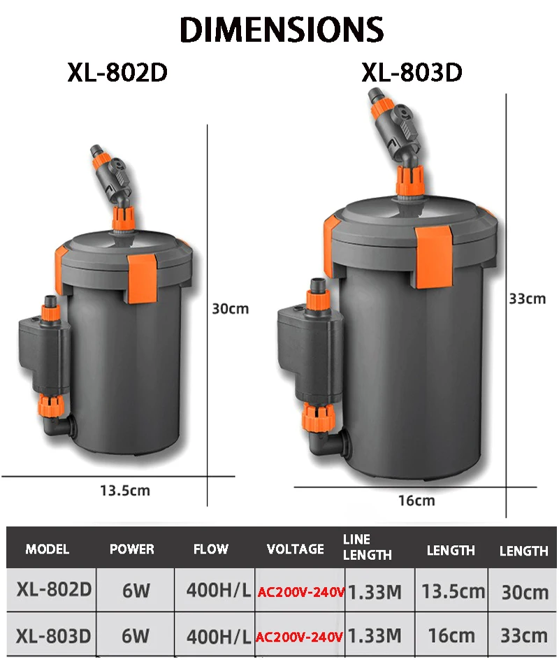External Pump Aquarium Filter Bucket 6