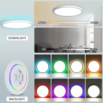 0.98inch Smart RGB Ceiling lamp APP Alexa Control Ultrathin Dimmable 110/220V LED Ceiling light Home decor Lights for Livingroom 2