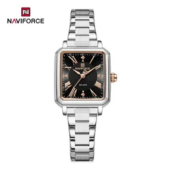 NAVIFORCE Elegant Women's Stainless Steel Dress Watch - 3ATM Waterproof Fashion Timepiece (SB)