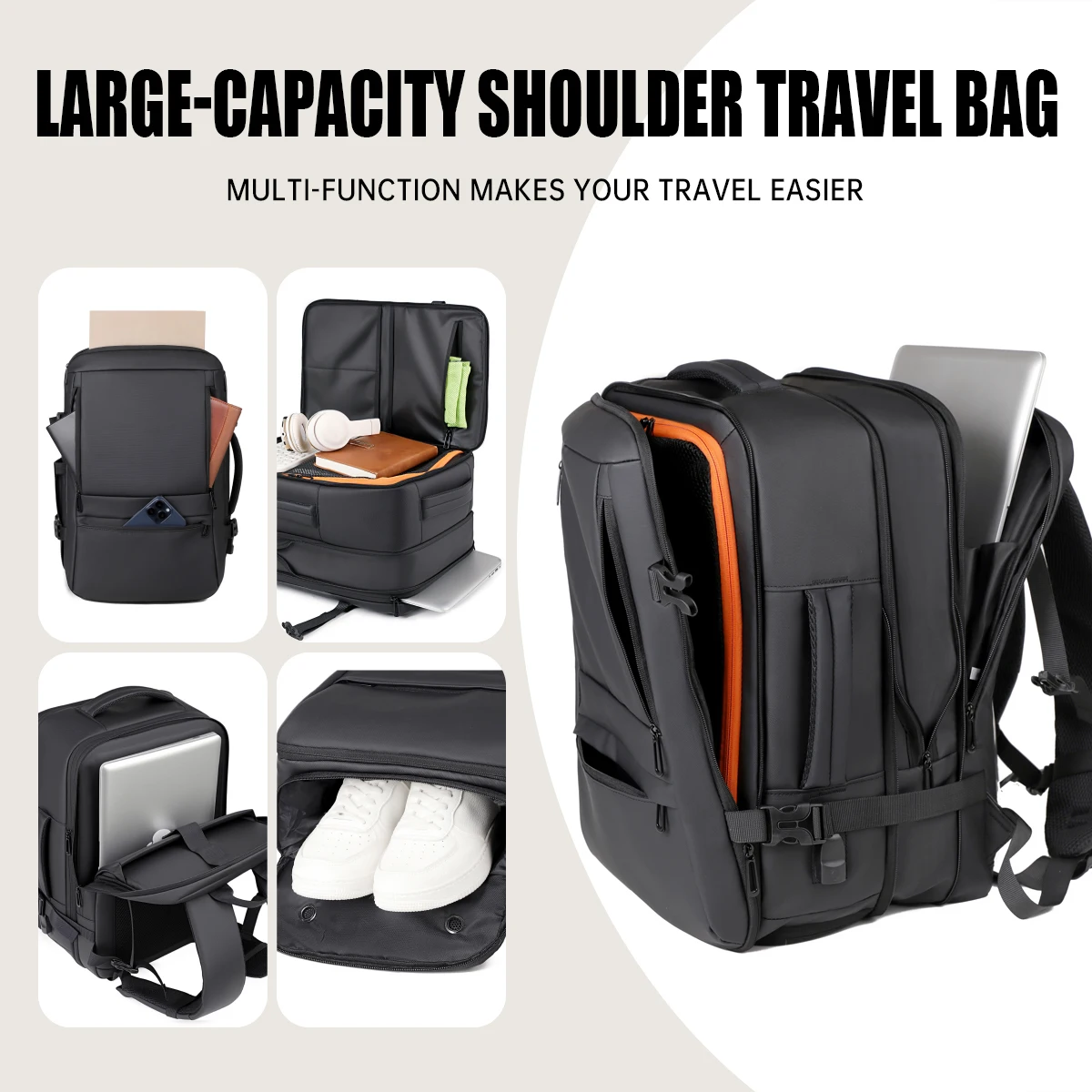 Travel Large-Capacity Backpack for Men, New Style Travel Backpack for Women, Lightweight Business Trip Travel Computer Bag, Backpack for Women, Urban Commuting