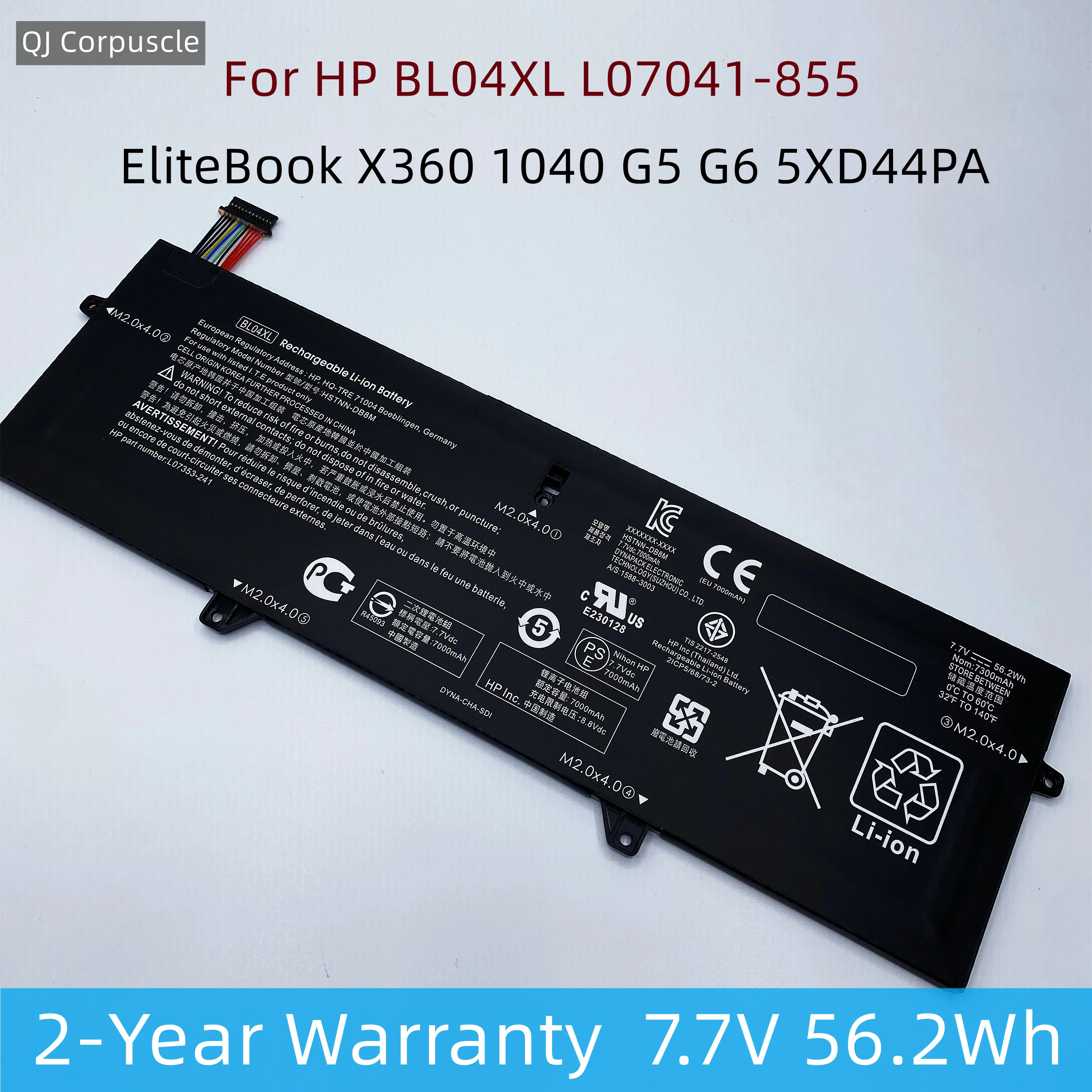 

Новый оригинальный аккумулятор BL04XL для ноутбука HP EliteBook X360 1040 G5 G6 5XD44PA HSTNN-DB8M UB7N L07041-855 2C1
