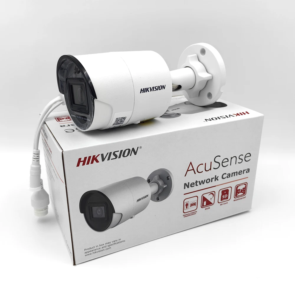 Original Hikvision DS-2CD2043G2-IU 4MP POE IR WDR Built-in Mic AcuSense Fixed Bullet Network CCTV IP Camera DS-2CD2043G2-I ip camera surveillance camera